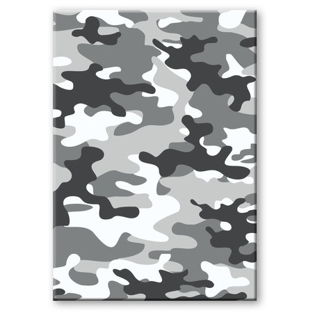 Set van 2x stuks camouflage/legerprint luxe schrift/notitieboek grijs gelinieerd A5 formaat