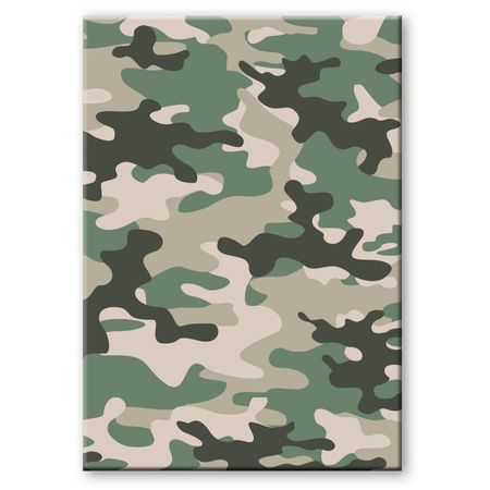Set van 2x stuks camouflage/legerprint wiskunde schrift/notitieboek groen ruitjes 10 mm A4 formaat