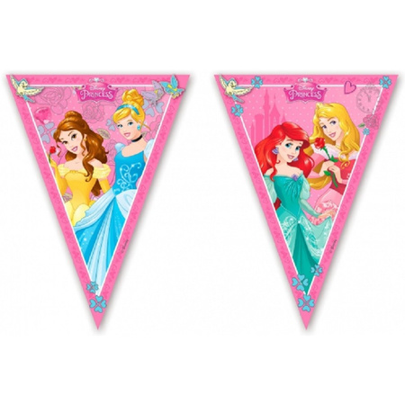 Set van 2x stuks Disney prinses vlaggenlijnen 2,3 m