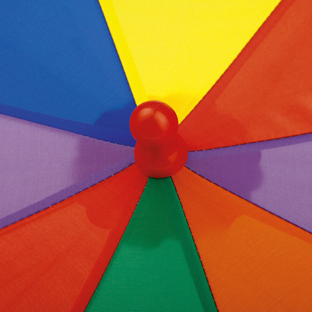 Set of 2x pieces colored umbrella for kids 68 cm
