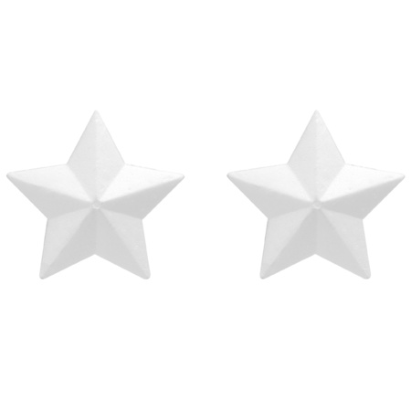 Set of 2x pieces styropor hobby shapes/figures star 25 cm