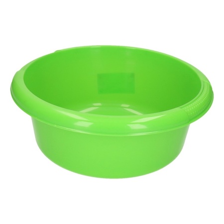 Set van 2x stuks ronde afwasteiltjes / afwasbakken groen 6,2 liter