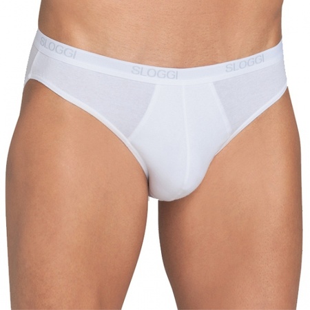 Set of 2x pieces sloggi underwear mini brief for men, size: S white