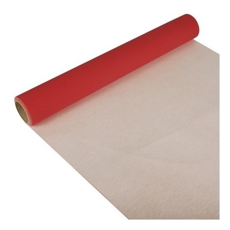 Set of 2x pieces table runner red 300 x 40 cm paper