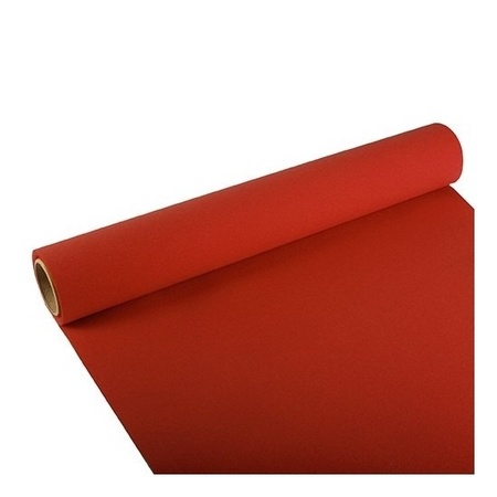Set van 2x stuks tafelloper rood 300 x 40 cm papier