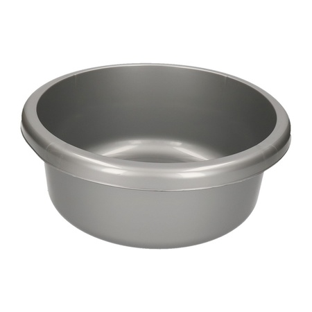 Set van 3x stuks ronde afwasteiltjes / afwasbakken donker grijs 6,2 liter