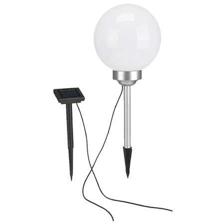 Set of 3x pieces solar garden lamp/spike spot sphere with rotating function on solar energy 20 cm