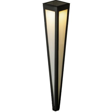 Set of 3x pieces solar garden lamp/spike spot pillar black on solar energy 75 cm