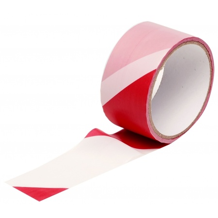 Set of 4x pieces barrier tape rolls red/white 25m