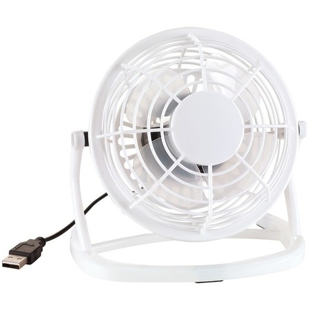 Set of 4x pieces white fan with USB connection
