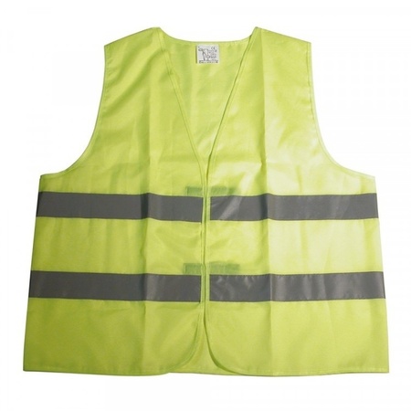 Set of 4x pieces yellow safety vest for adults