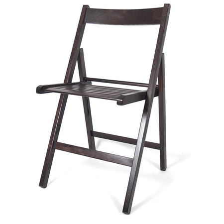 Set of 4x pieces black folding chairs wood