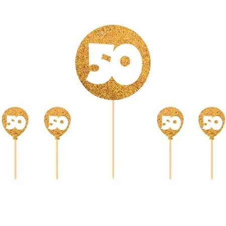 Caketopper 50 year silver set in 2-sizes