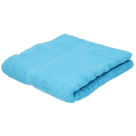 Set van 6x stuks luxe handdoeken turquoise 50 x 90 cm 550 grams