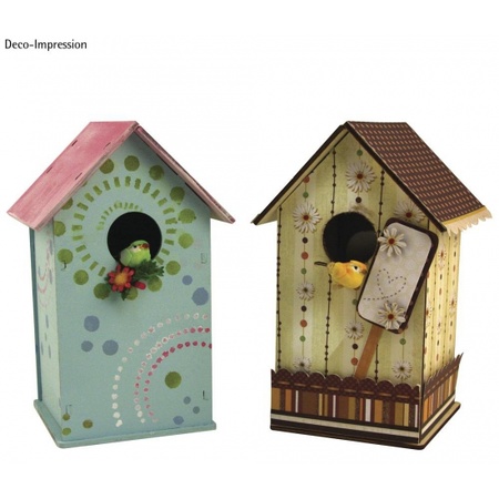 Set of 6x pieces do it yourself bird house