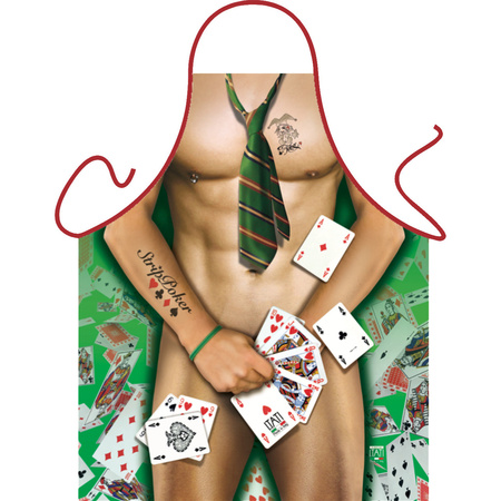 Sexy apron Strip Poker Man