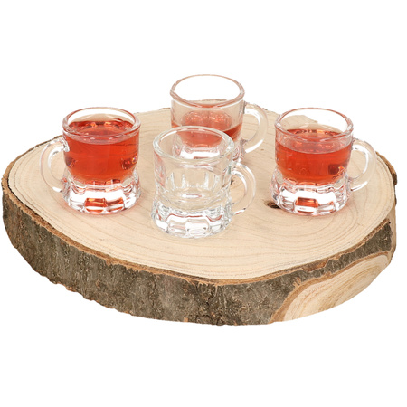 Crocodile drinking game with 6 shot glasses