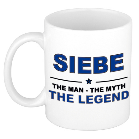 Siebe The man, The myth the legend cadeau koffie mok / thee beker 300 ml