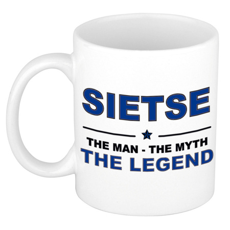 Sietse The man, The myth the legend cadeau koffie mok / thee beker 300 ml