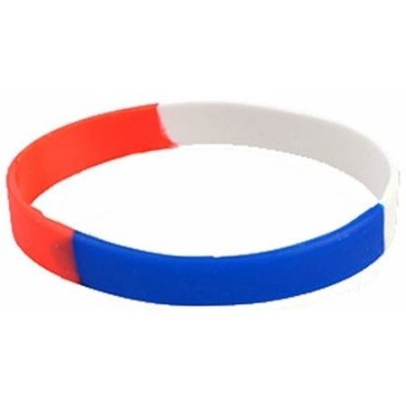 Silicon bracelet red white blue