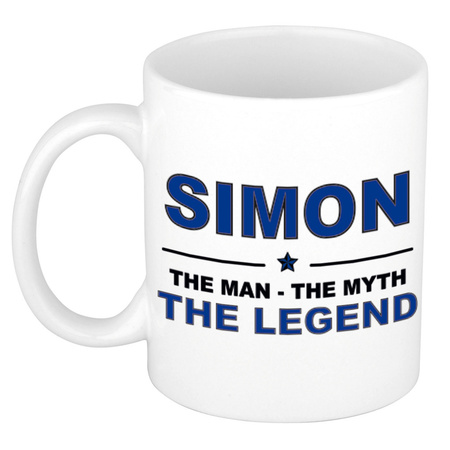 Simon The man, The myth the legend cadeau koffie mok / thee beker 300 ml