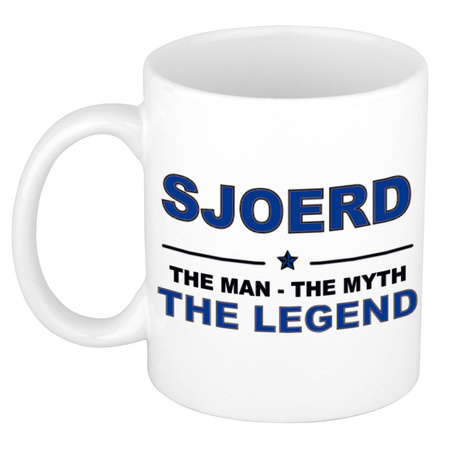 Sjoerd The man, The myth the legend cadeau koffie mok / thee beker 300 ml