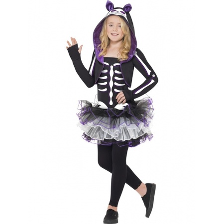 Skelet kat kostuum voor meisjes