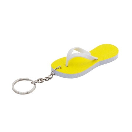 Key rings yellow  flip flops 8 cm
