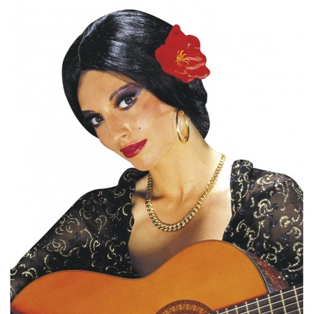 Spanish wig with flower