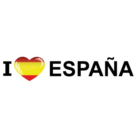 Spanje I Love Espana sticker 19 x 4 cm 