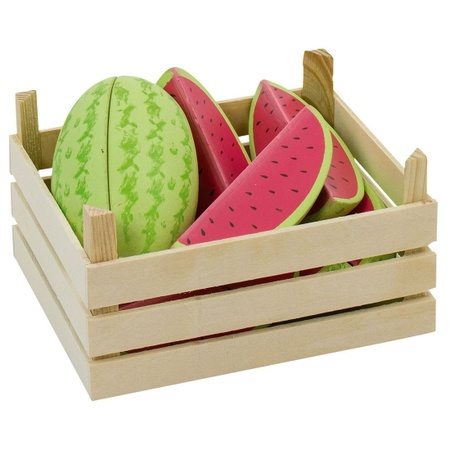 Toy wooden watermelon crate