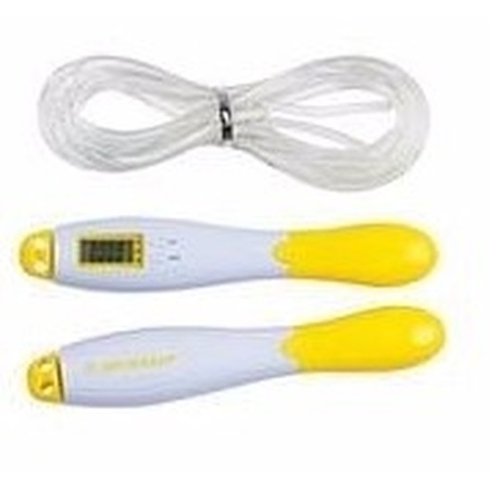 Skipping rope yellow/white with digital meters