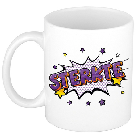 Sterkte mug / cup white with stars 300 ml