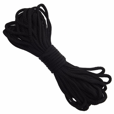 Stevig outdoor touw/koord zwart 7 mm 15 meter