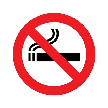 Sticker - verboden te roken - rond - D14,8 cm