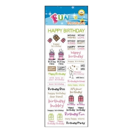 Sticker sheet happy birthday