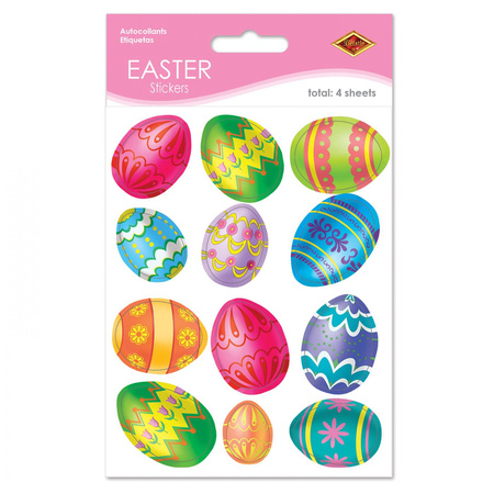 48x Stickers Easter eggs