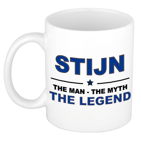 Stijn The man, The myth the legend cadeau koffie mok / thee beker 300 ml