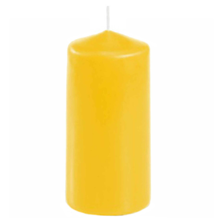 Pillar candle yellow 10 x 5 cm