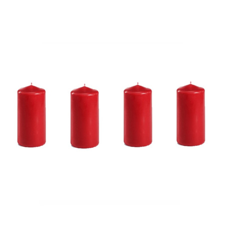 Pillar candles red 10 cm 16  burning hours