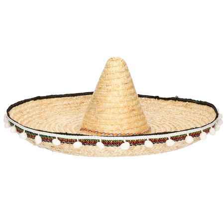 Straw Mexican sombrero 60 cm for adults