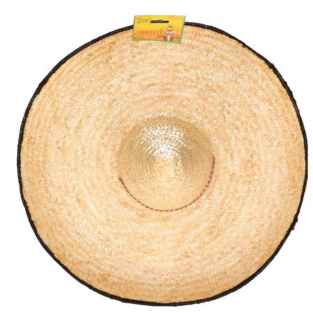 Straw Mexican sombrero 60 cm for adults