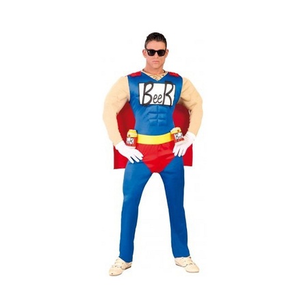 Super beer man costume muscular