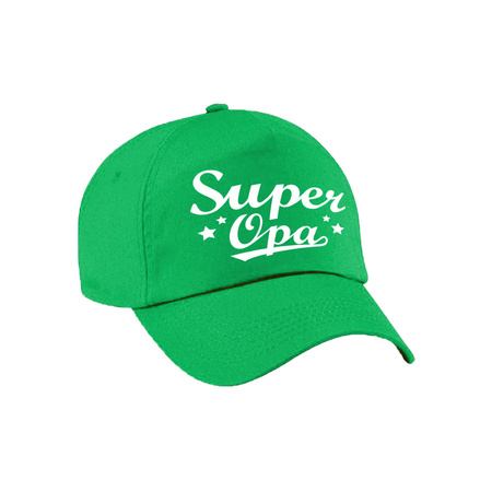 Super opa cap green for adults
