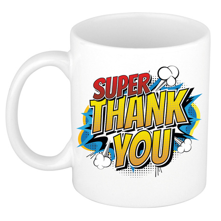 Super thank you popart / cartoon style - gift mug 300 ml