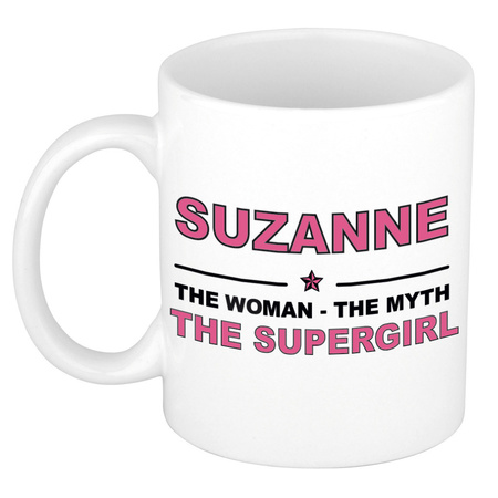 Suzanne The woman, The myth the supergirl cadeau koffie mok / thee beker 300 ml