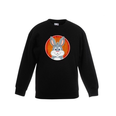Sweater konijn zwart kinderen