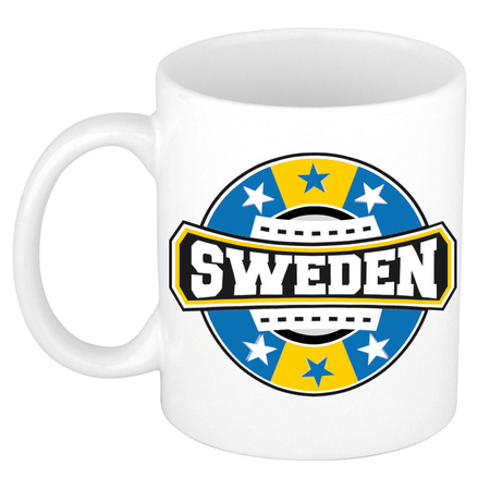 Sweden / Zweden embleem mok / beker 300 ml