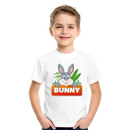 T-shirt wit voor kinderen met Bunny het konijn
