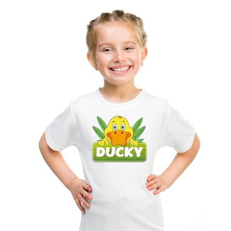 Ducky the duck t-shirt white for children